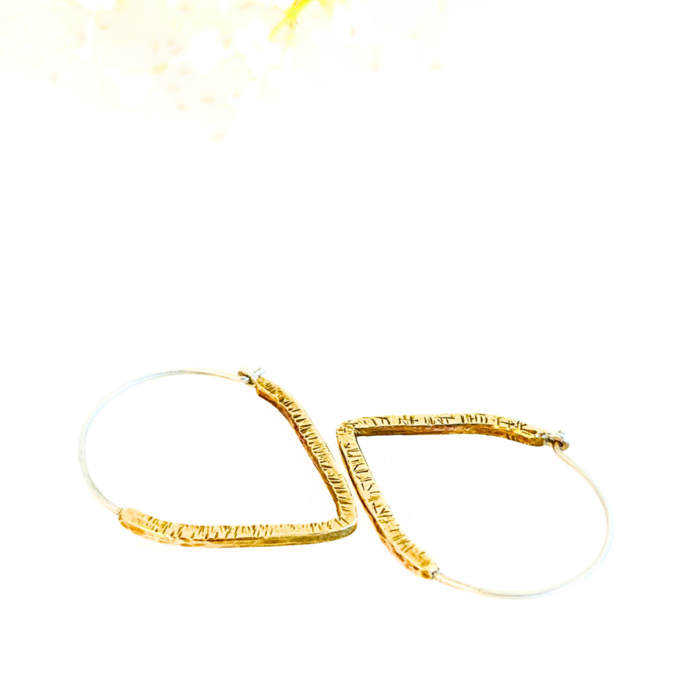 Arrowhead Two-Tone Infinity Earring