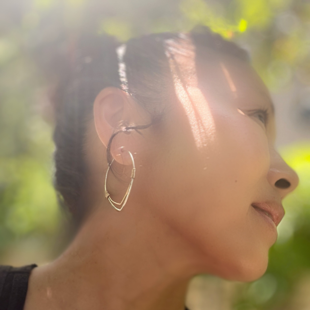 Strata Diamond Hoop Earrings