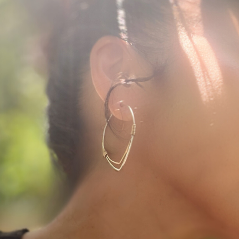 Strata Diamond Hoop Earrings