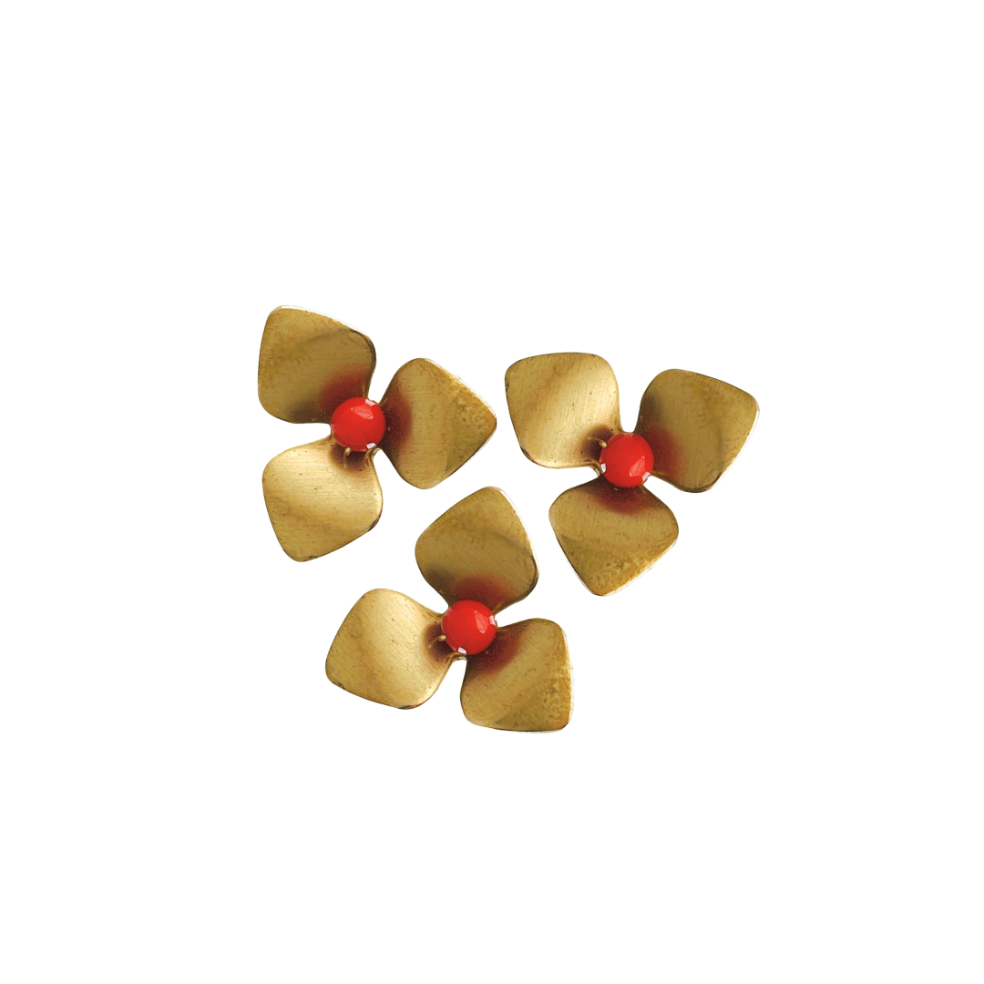 Tiny Three Petal Hair Pin