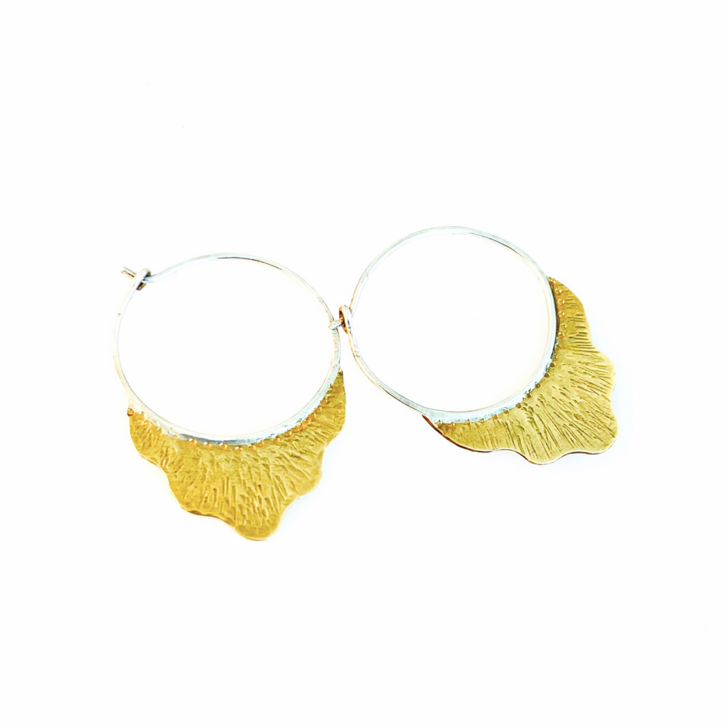 Sea Fan Two-Tone Infinity Earring