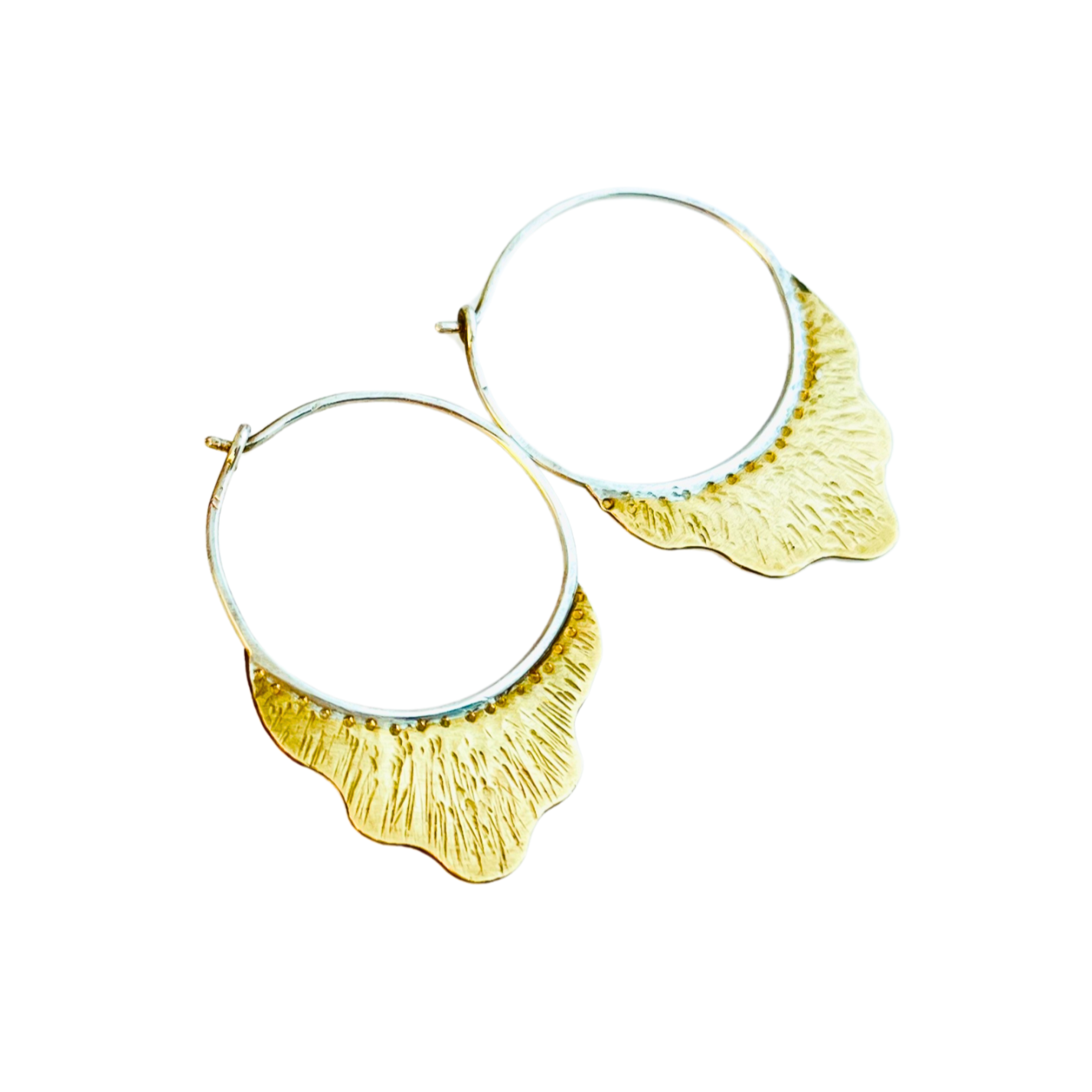Sea Fan Two-Tone Infinity Earring