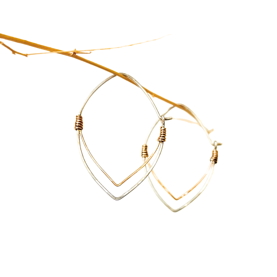 Strata Diamond Hoop Earrings