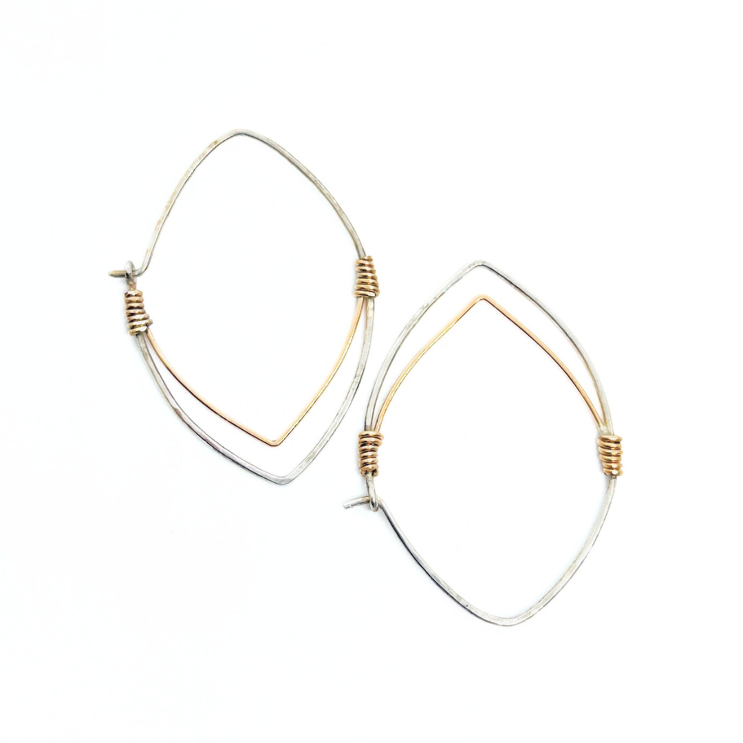 Strata Diamond Hoop Earrings