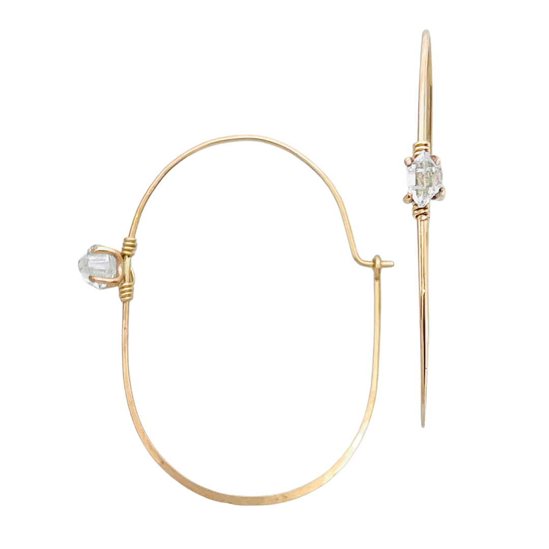 Herkimer Diamond Oval Hoops