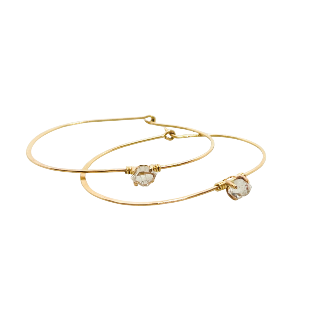 Herkimer Diamond Oval Hoops
