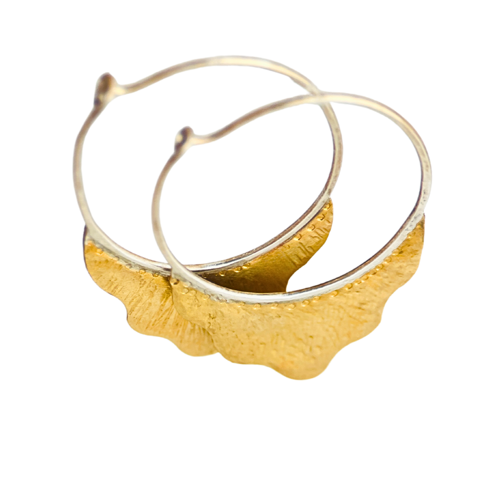 Sea Fan Two-Tone Infinity Earring
