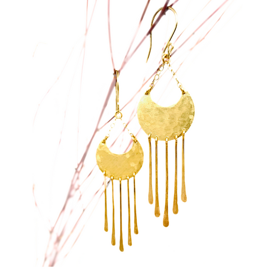 Crescent Moon Chime Earrings