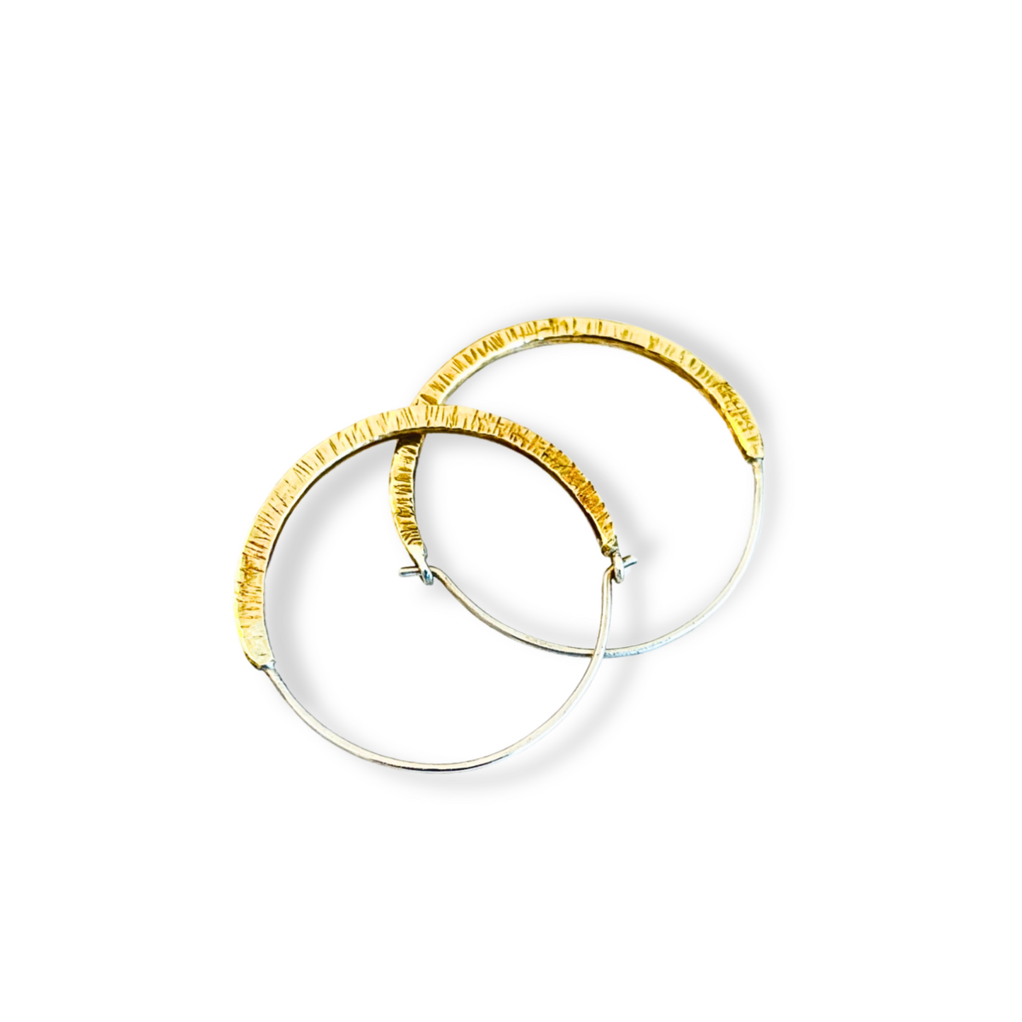 Sun Ray Two-Tone Infinity Hoops