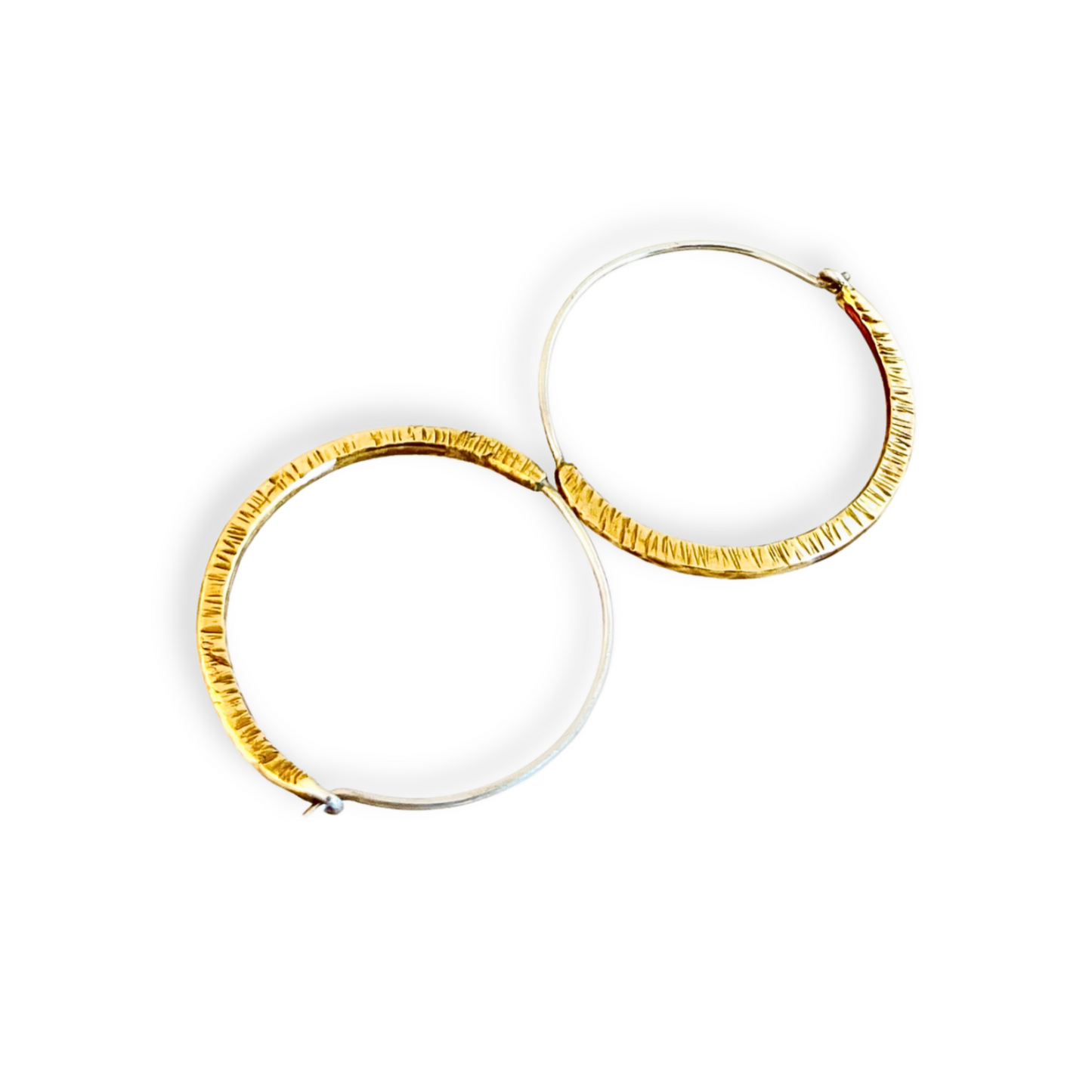 Sun Ray Two-Tone Infinity Hoops