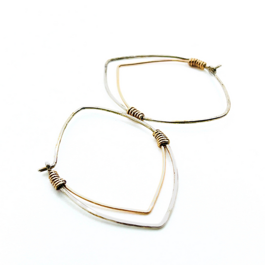 Strata Diamond Hoop Earrings