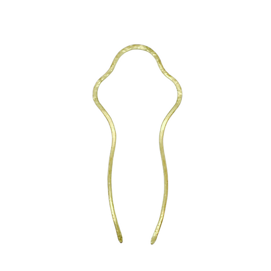 Clover Brass Hair Pin