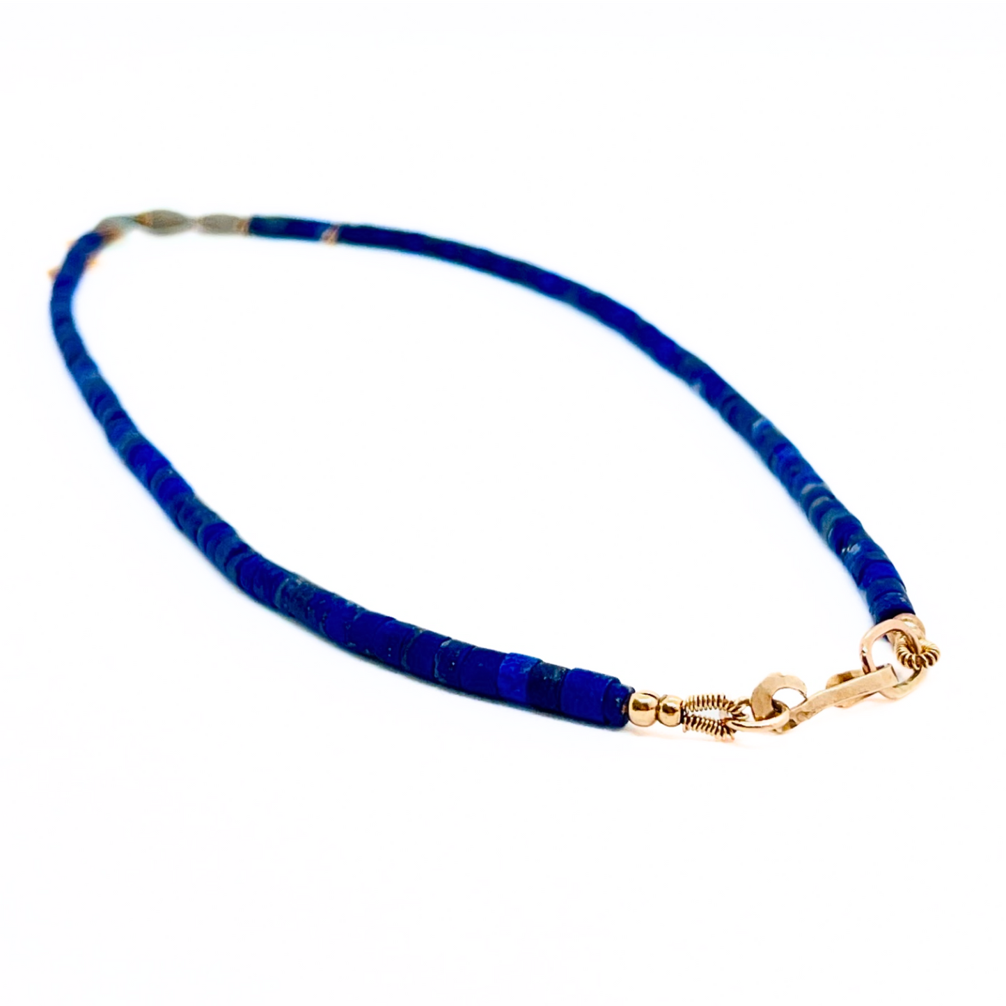 Heishi Lapis Necklace with Labradorite