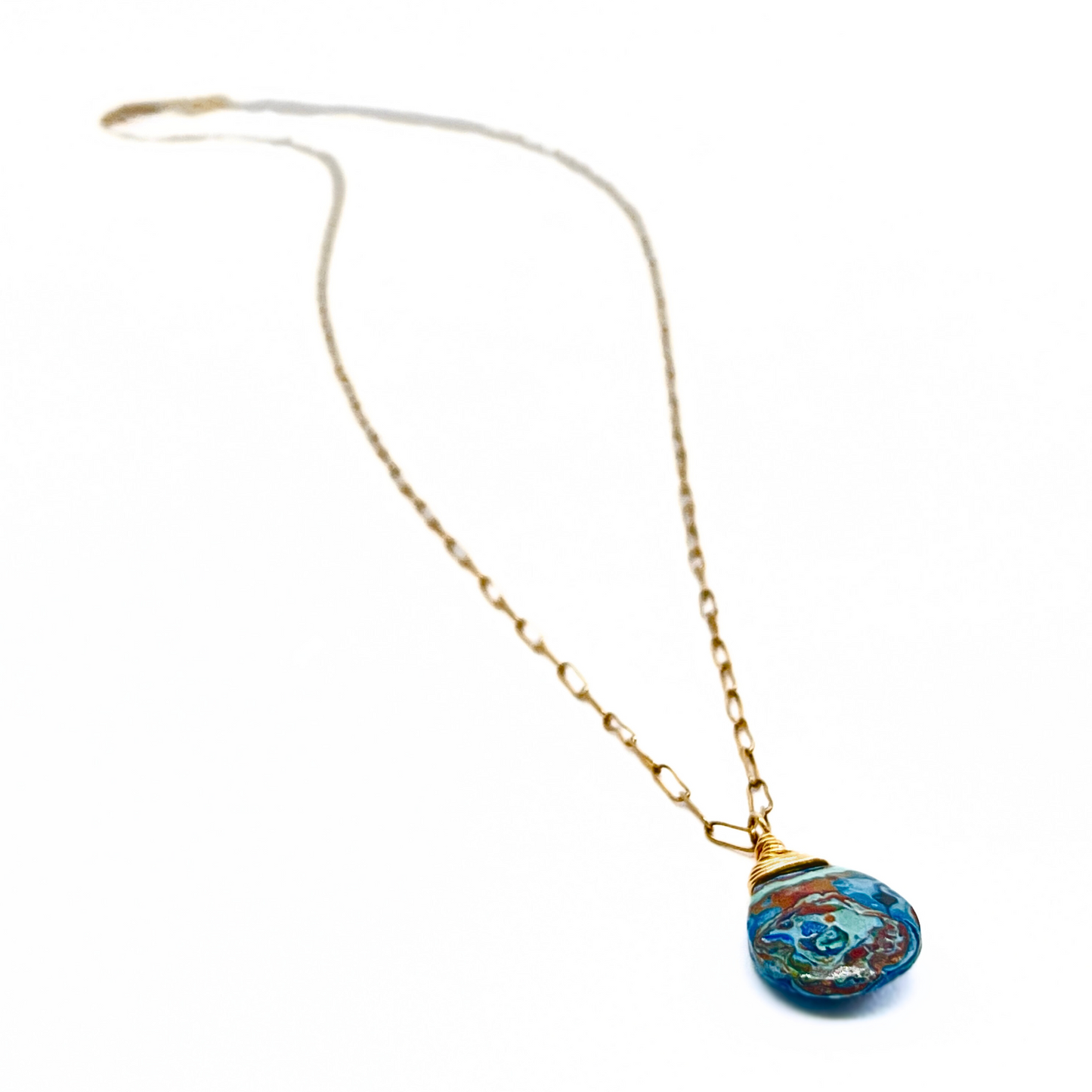 Gold Rainbow Calcilica Necklace