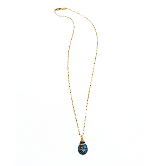 Gold Rainbow Calcilica Necklace